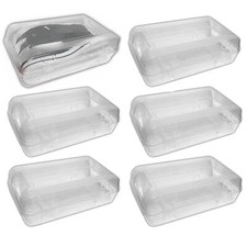 6x Shoebox Transparent Stackable 32x17x10 cm Storage Box Shoe Organizer