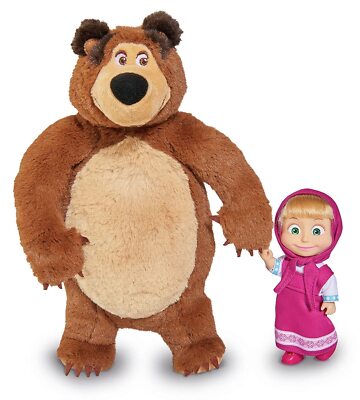 ★Hieta★ Masha Brown Vithart Masha and the Bear Doll Set Masha and the Bear 9.8