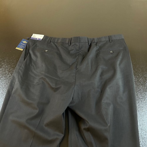 Hart Schaffner Marx Dress Pants UNHEMMED Slacks Comfort Navy/Gray Mens 44R - Picture 7 of 10
