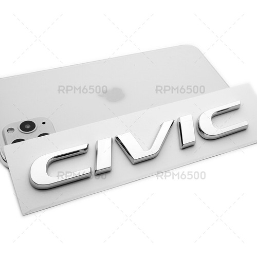 Scritta Sport Nera Opaca Per Bagagliaio Honda Civic - Emblema Adesivo Posteriore
