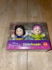Mattel Little People Disney Princess Set Snow White & Dopey NEW