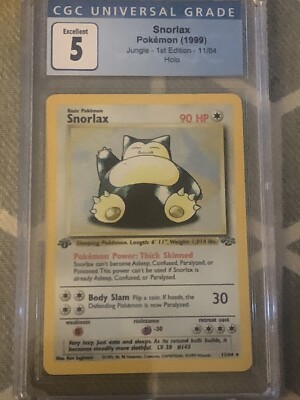 🔥1999 Pokemon Jungle Snorlax Holo 1st Edition CGC5 | eBay