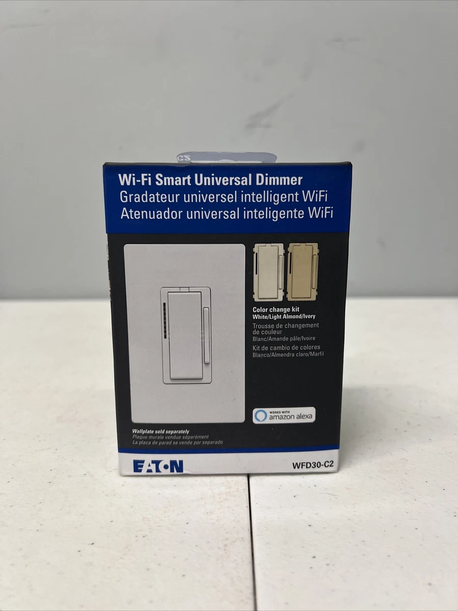 Eaton Wi Fi Smart Universal Dimmer WFD30 C2 BX LW Title 24 Compliant