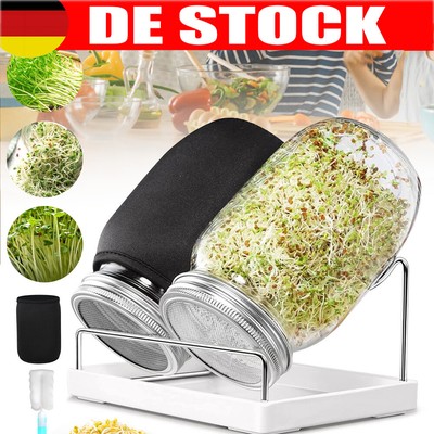 Produktbild von 2er Set Sprossenglas Verdunkelungsabdeckungen Aus Stoff – Lichtschutz Für Keimgläser & Pflanzenwachstum