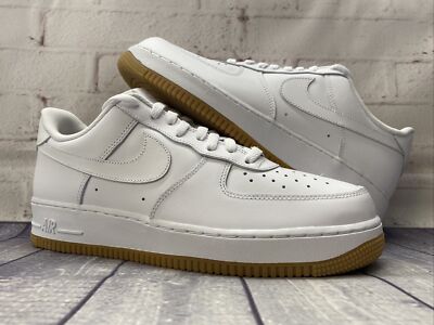 Nike Air Force 1 '07 Low White Light Brown Gum Shoes DJ2739-100 Men s Size 12