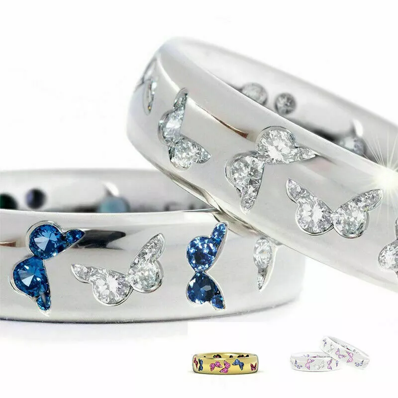 Charming Romance Womens Gift Engagement Jewelry Butterfly Fashion