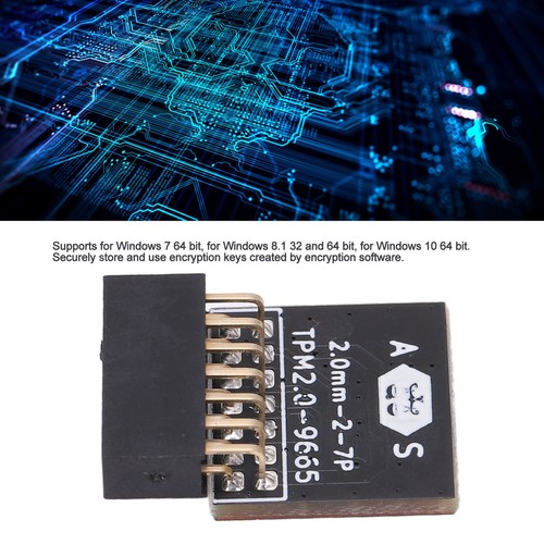 Module TPM 2.0 14 Broches LPC Secure Storage TPM 2.0 Module De Sécurité De - Afbeelding 5 van 12