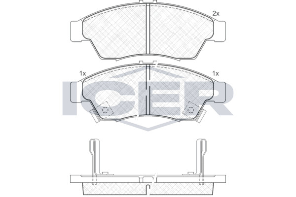 Bremsbelagsatz Vorne Akebono-System FüR Suzuki Liana ER RH Hatchback Ab 05->-image