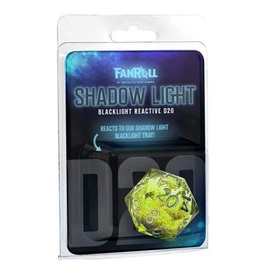 FanRoll Shadow Light UV Reactive Individual d20 Elixir Liquid Small, Black