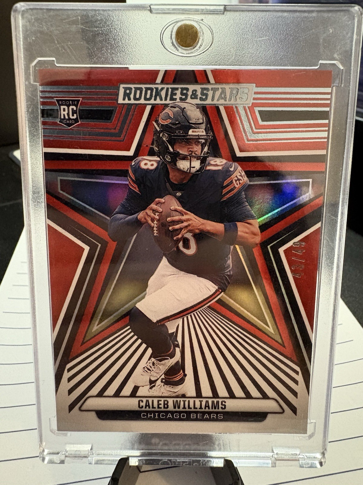 2024 Panini Rookies & Stars Rookies Caleb Williams #118 Red Blue /49 (RC)