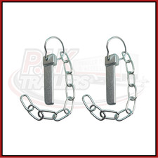 2 x Flat Sword Cotter Pin & Chain for Trailer & Horse Box Tail Gate Drop Side