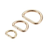 Metall D-Ring 13Mm 20Mm 27Mm D-Ringe Schnalle Gold Ton (Insgesamt 60 StüCk)