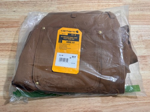 Carhartt Loose Fit Firm Duck Double-Front Utility Work Pants 32 x 36 B01-M NWT