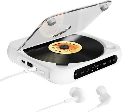 Tragbarer CD-Player mit Bluetooth 5.3 mit externem Verstärker CD-Musik CD-Player