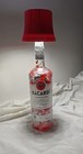 Handmade Black And Red Bacardi Liquor Bottle Lamp, Rechargeable 3-Mode LED — photo 1