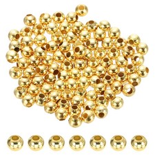 90Pcs 2mm 18K Gold Filled Spacer Beads for Jewelry Making DIY