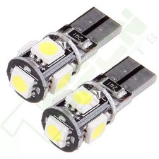 2PCS Canbus Error Free White T10 194 168 5SMD 5050 LED bulbs License Plate Light