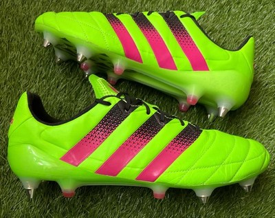 Adidas Ace 16.1 SG Fußballschuhe Größe UK 10,5 sehr selten K Leder grün schwarz