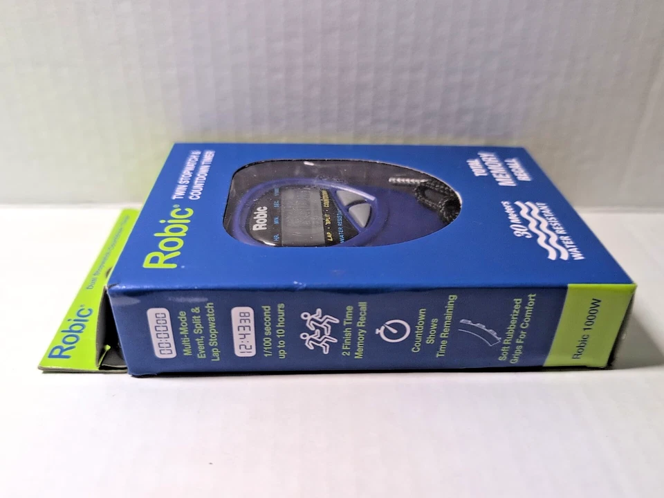 Cronómetro doble Robic y temporizador de cuenta regresiva de alta precisión retiro de memoria azul 30 Foto 4 de 4