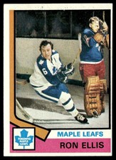 1974-75 Topps Hockey Card Ron Ellis Toronto Maple Leafs #12 EX-MT