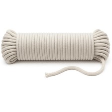 100ft Cotton Rope Braided Clothesline 4mm Heavy Duty Cord Tie Down Swing