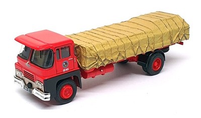 Corgi 1/50 Scale 28901 - Guy Warrior 4W Platform Lorry With Sheeted Load - Red