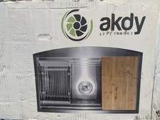 AKDY 30 in. x 20 in. Single Bowl Stainless Steel Workstation Kitchen Sink Kit