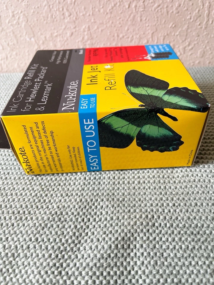 NU KOTE INK JET REFILL KIT RF196 HEWLETT PACKARD LEXMARK BLACK-NIB - Image 3 of 4