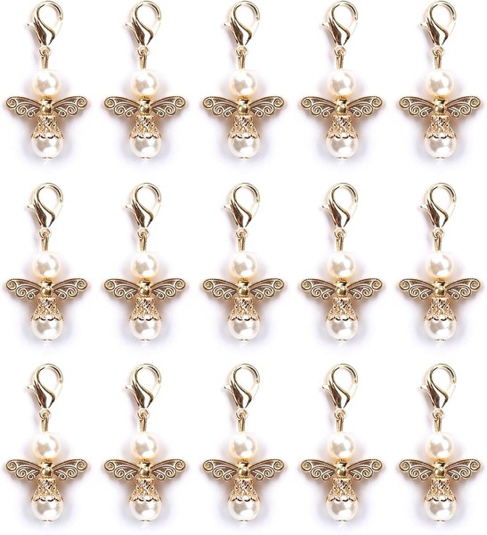 Schutzengel AnhäNger Gold 40 StüCk Klein Gastgeschenke Hochzeit Taufe-image