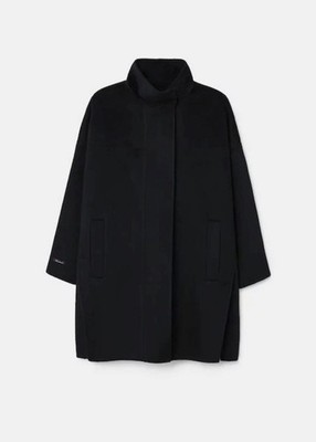 Violeta by Mango Women Coat Jacket Wool Handmade Size L