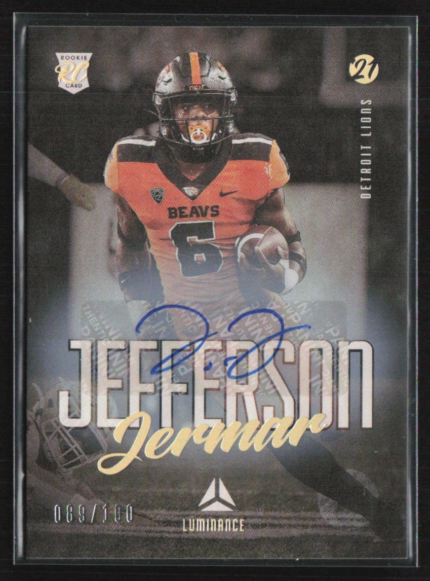 Jermar Jefferson Panini Luminance Autographs #154 Gold