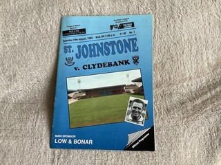 St Johnstone V Clydebank. 19th Aug 1989. First At McDiarmid Park