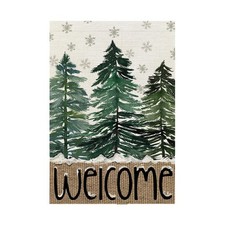 Christmas Winter Garden Flag 12x18 Inch Double Sided for Outside Snowflakes P...