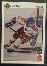 1991 UPPER DECK #18 JIRI SLEGR ROOKIE CARD