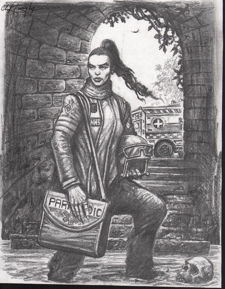 Clint Langley Medic Illustration Original art 2000AD Comic Art