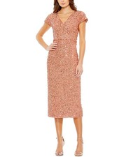 Mac Duggal Sequined Wrap Dress Women's