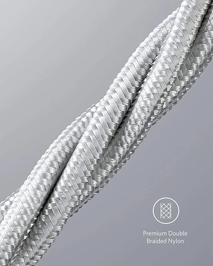 Anker New Nylon USB C to USB C Cable 100W Fast Charge 10ft A8758041 - Silver - Image 4 of 4