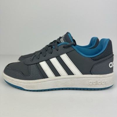 Adidas Hoops 2.0 Sneaker Grau Blau Kinder UK 5 EU 38 Basketballschuhe