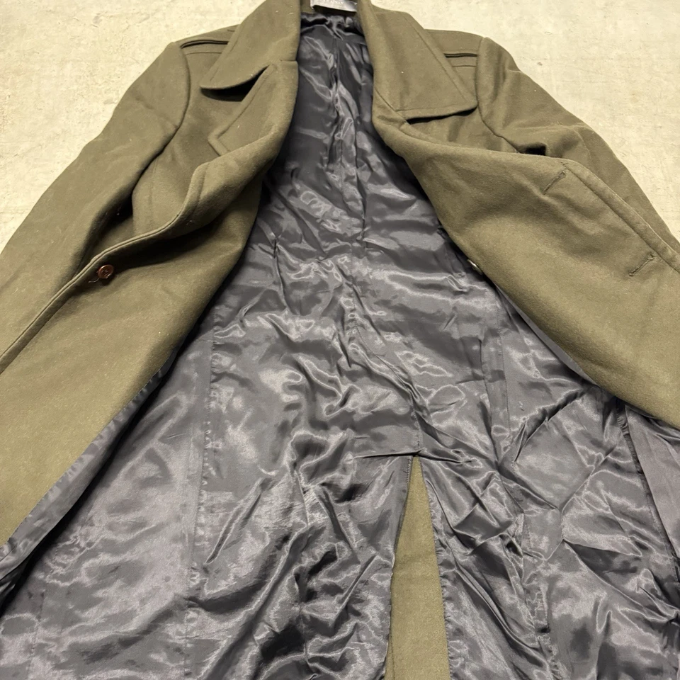 Zara double-breasted long wool-blend coat Men’s Size Medium Brown - Image 3 of 4