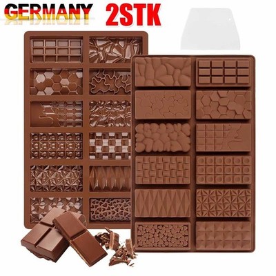 2STK Dubai Schokoladenform aus Silikon, tiefe Form zum selber machen von Tafeln.
