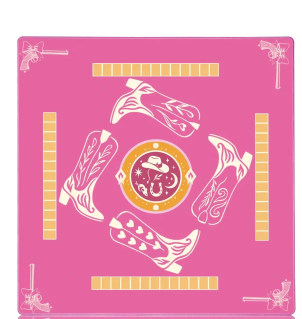 MAHJONG Mat  PINK WESTERN