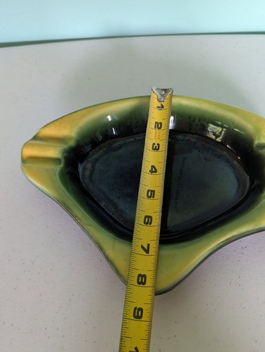 Vintage Hull Ashtray 407 Green and Yellow - Picture 9 of 9