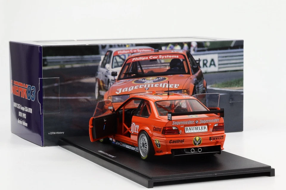 1:18 BMW 325i Coupe E36 DTM Jägermeister #9 DTM 1993 Hahne Werk83 - Bild 2 von 4