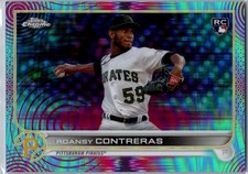 2022 Topps Chrome - Roansy Contreras #53 Aqua & Pink Pulse Refractor (RC)