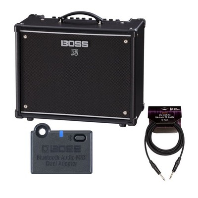 Boss Katana Gen 3 50W 1x12 Combo Guitar Amplifier Bundle (Black)