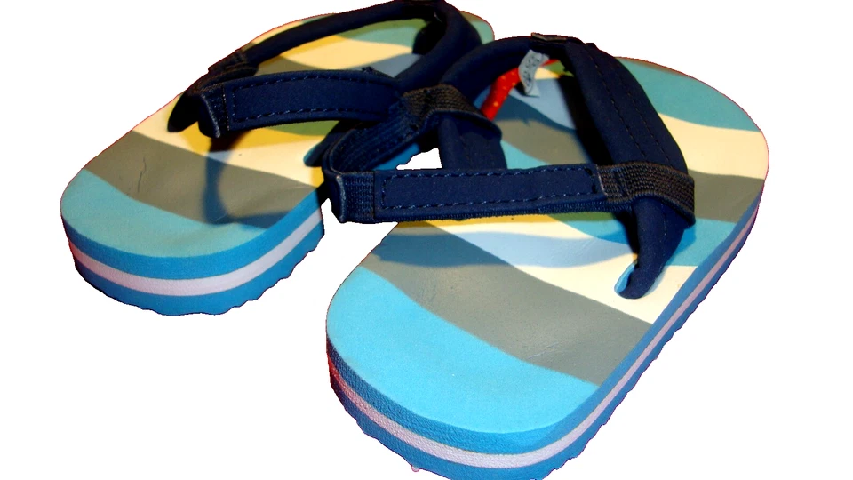 Chanclas con tema de playa para bebés niños pequeños niños niñas talla 5/6 pequeñas ~ sin cordones S2 Foto 2 de 3