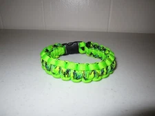 550 Paracord Survival Bracelet Cobra Green Black & Yellow Stitch USA