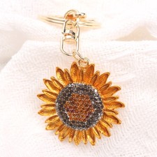 Sunflower-themed Keychain: Chic Cheerful Present for Floral Lovers