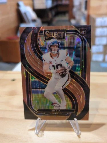 2024 Select Football Premier Level Bo Nix #117 Copper Shock /299 Broncos