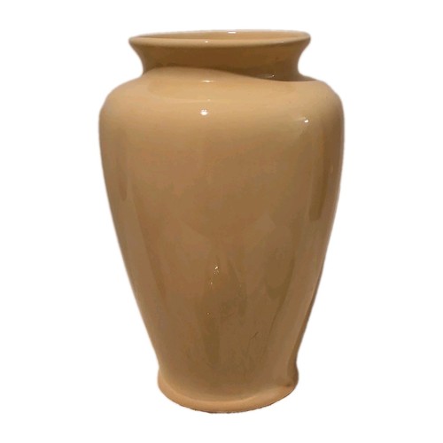 Vintage 1960's MCM Kohler Company Ceramic Vase Light Yellow Glaze 7" +- HTF 